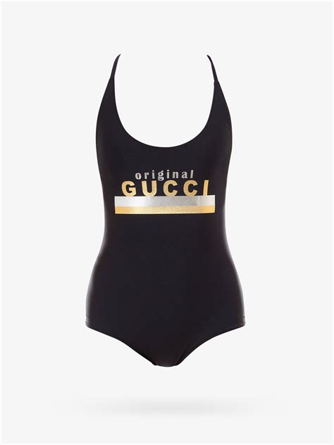 gucci women swim|black Gucci swimsuit.